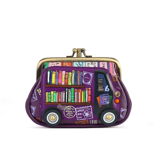 Vendula Travelling Library Bookshop Clipper Coin Purse - Pre Order