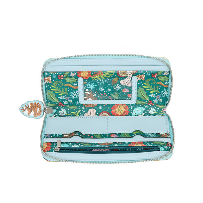 Vendula Fairy Village Snowflake Large Ziparound Crossbody Wallet