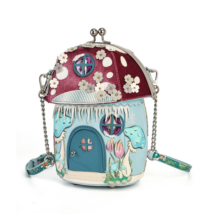 Vendula Fairy Village Snowflake Toadstool Bag