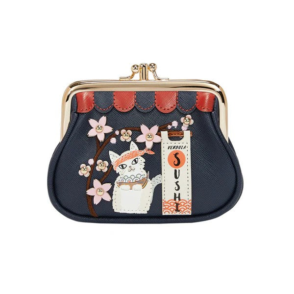 Vendula Sushi Blue Clipper Coin Purse