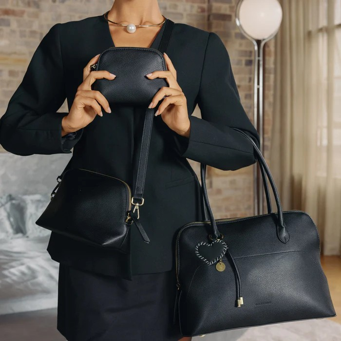Black Caviar Handbag Francesca Black