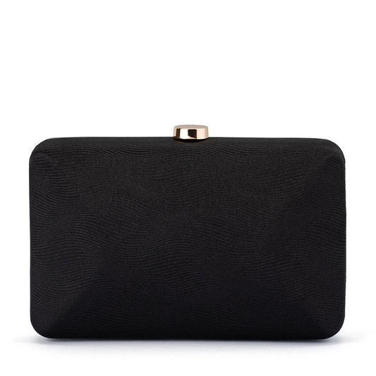 Olga Berg Delia Hardcase Clutch in Black