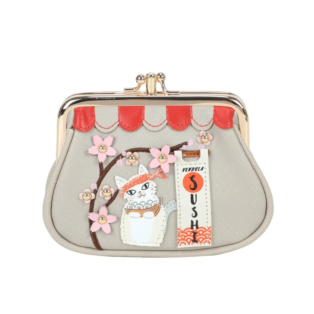 Vendula Sushi Grey Clipper Coin Purse