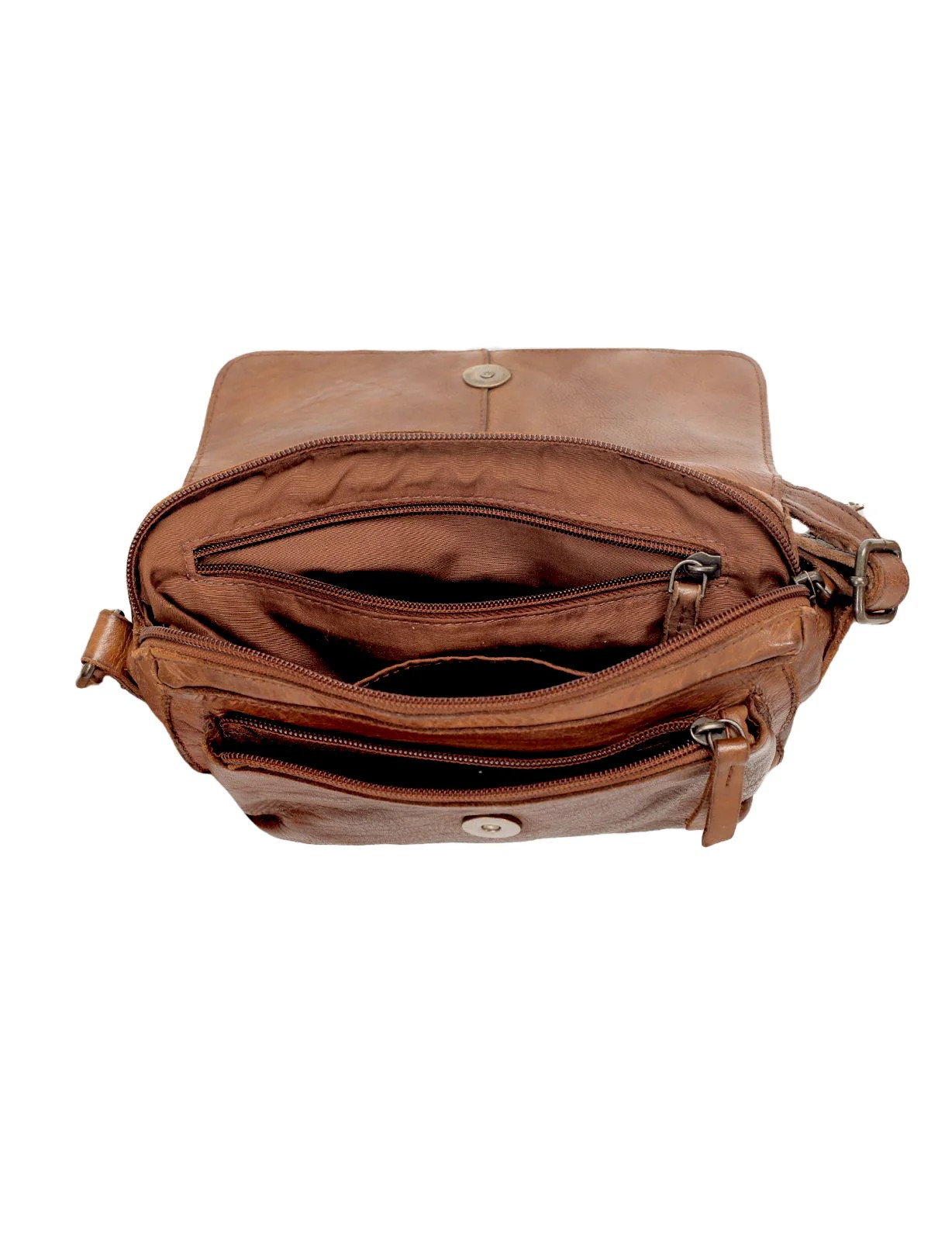 Saddle & Sash Handbag A0004 Cognac