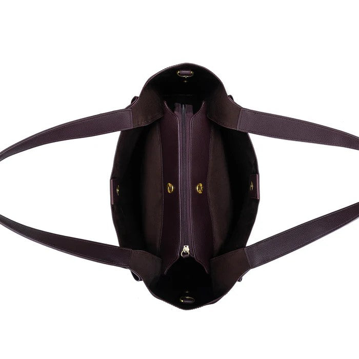 Black Caviar Handbag Sylvie Aubergine