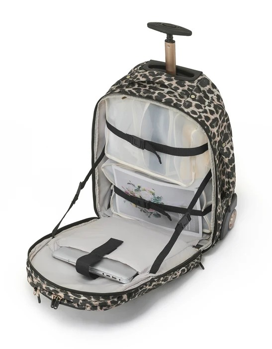 Tosca So Lite Wheeled Back Pack Leopard