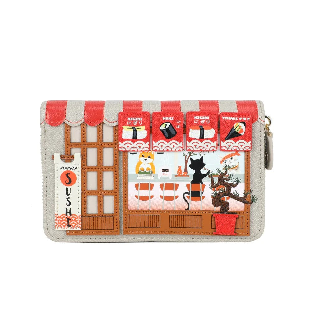 Vendula Sushi Grey Ziparound Wallet M
