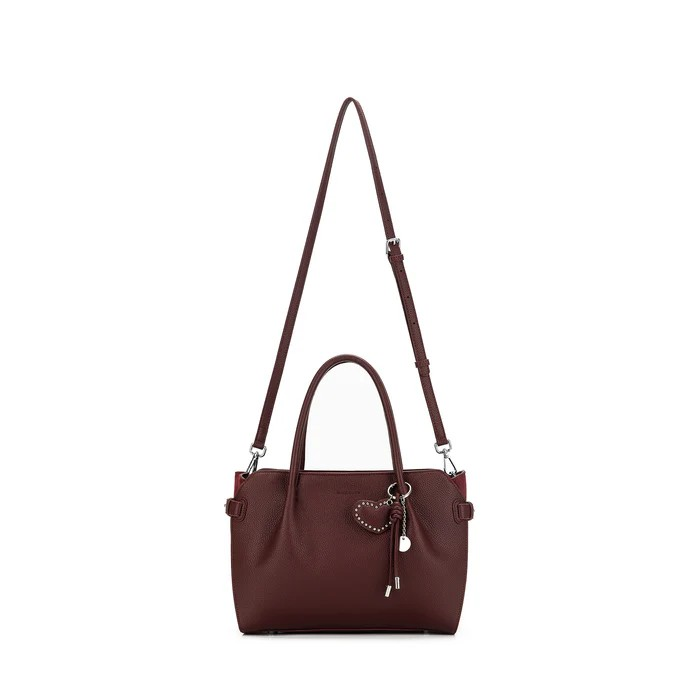 Black Caviar Handbag Alexandra Burgundy