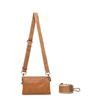 Black Caviar Edie clutch handbag in tan