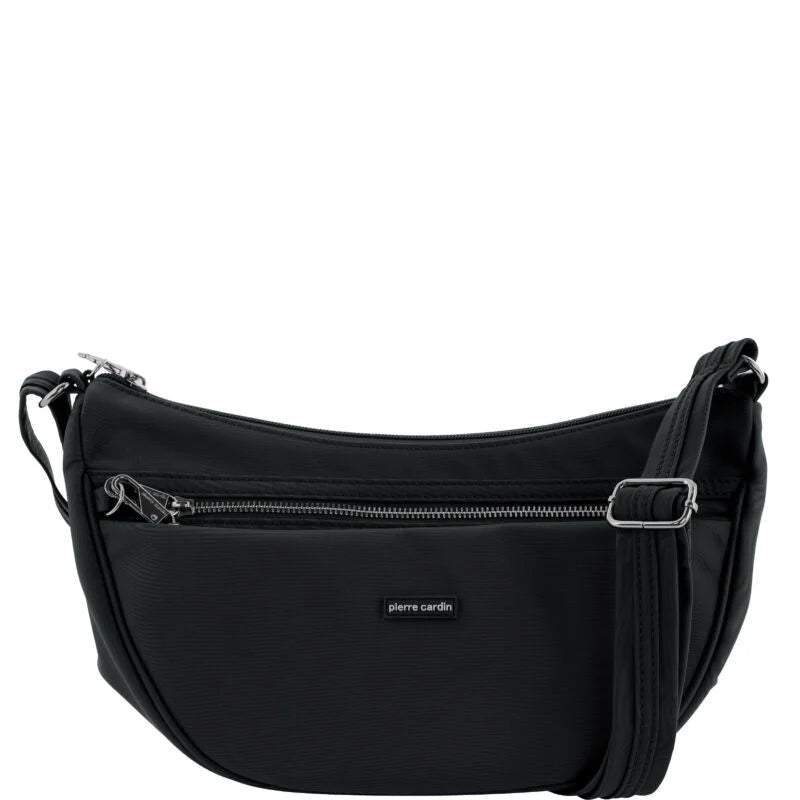 Pierre Cardin Slash-Proof Anti-theft Cross Body Handbag - Black