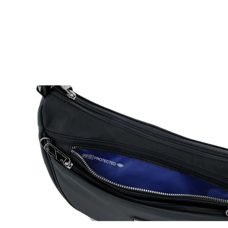 Pierre Cardin Slash-Proof Anti-theft Cross Body Handbag - Black