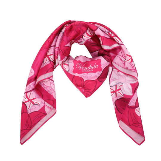 Vendula Pink Ribbon Square Scarf