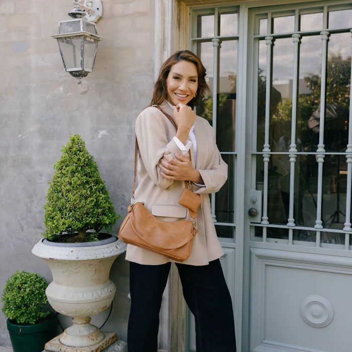 Black Caviar Handbag Claudette Tan