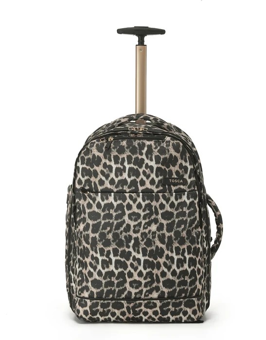 Tosca So Lite Wheeled Back Pack Leopard