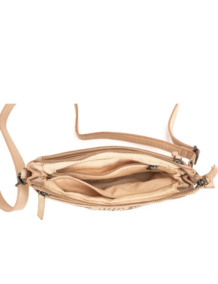 Saddle & Sash Handbag A0030 Taupe