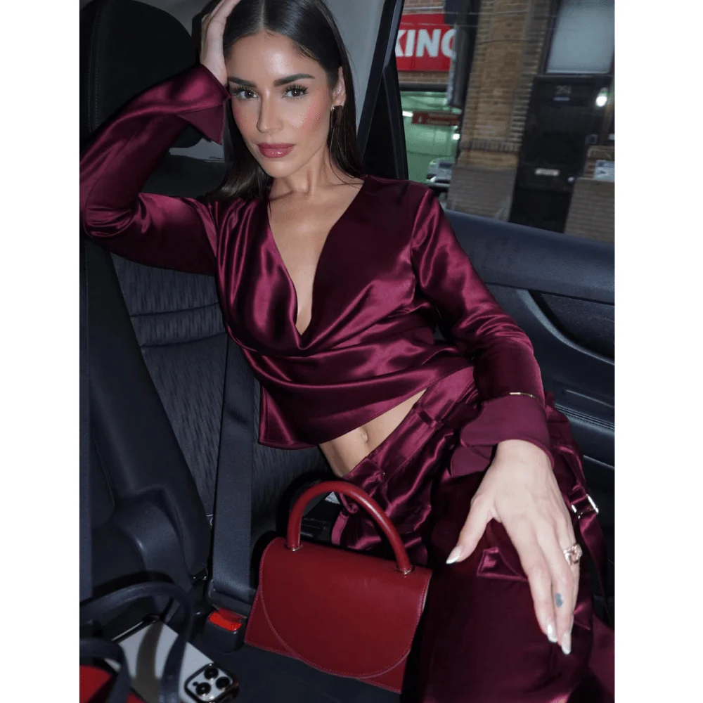 Olga Berg Handbag Hailey OB6517 Burgundy