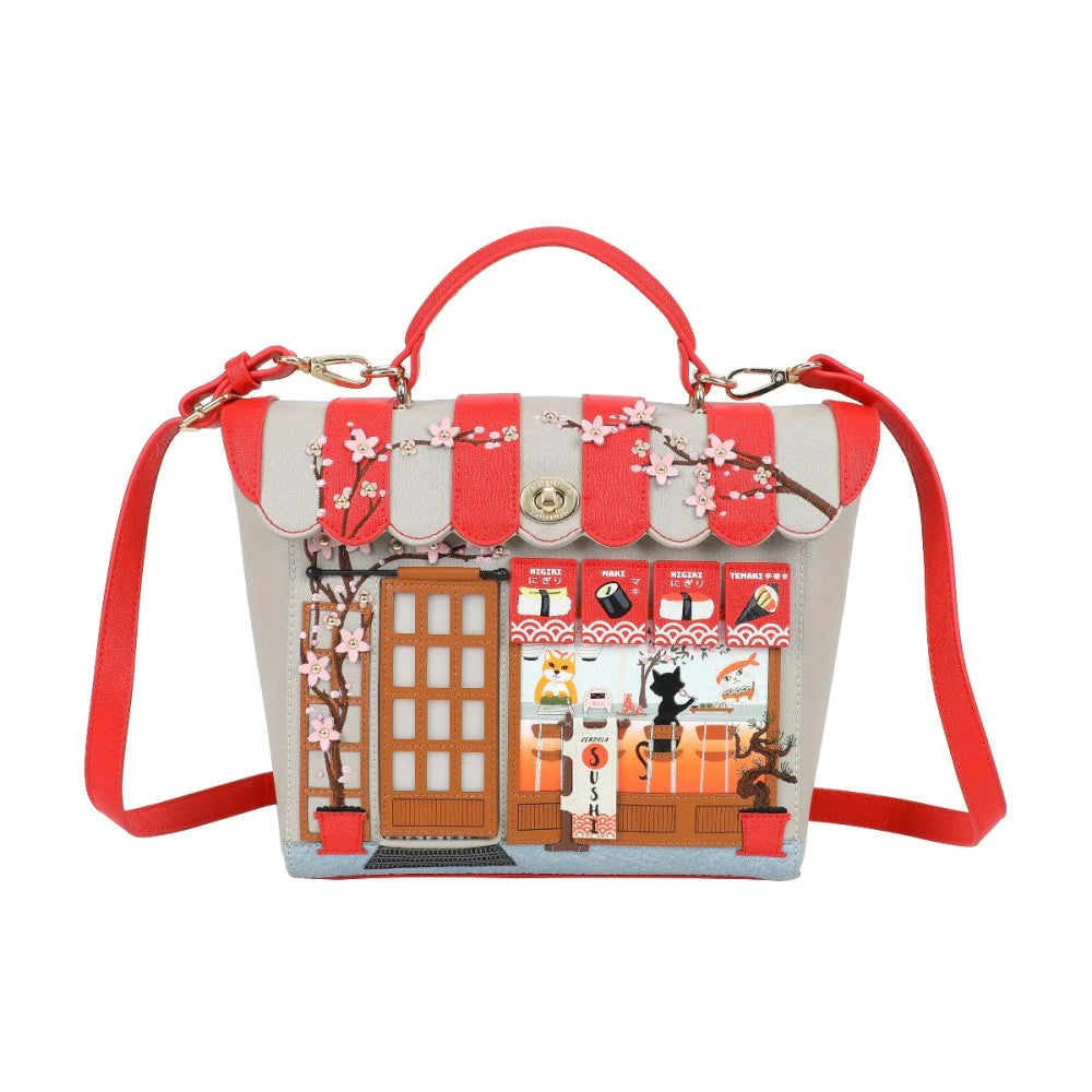 Vendula Sushi Grey Shoulder Backpack