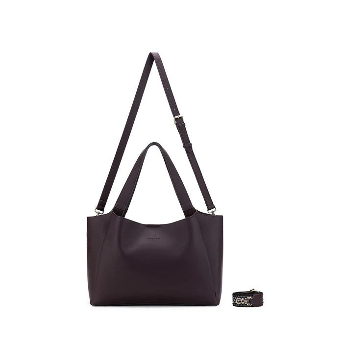 Black Caviar Handbag Sylvie Aubergine