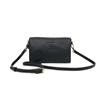 Black Caviar Edie clutch handbag in black