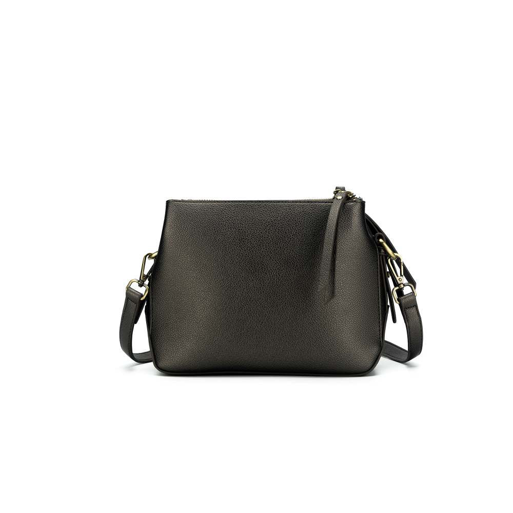 Black Caviar Handbag Daniella Pewter