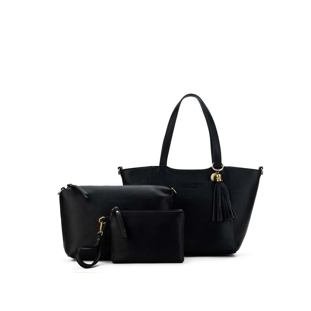 Black Caviar Handbag Liana Black