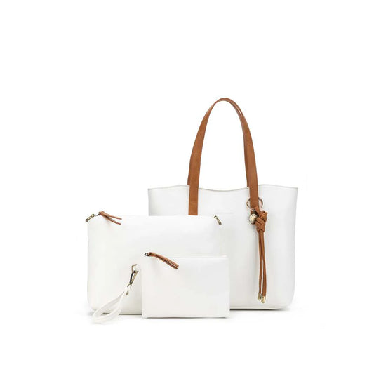 Black Caviar Handbag Lucia White