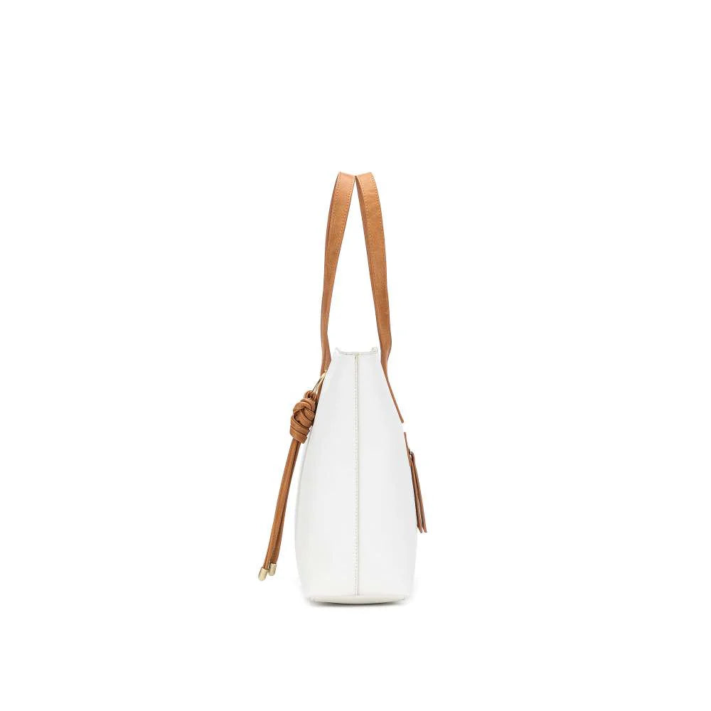 Black Caviar Handbag Lucia White