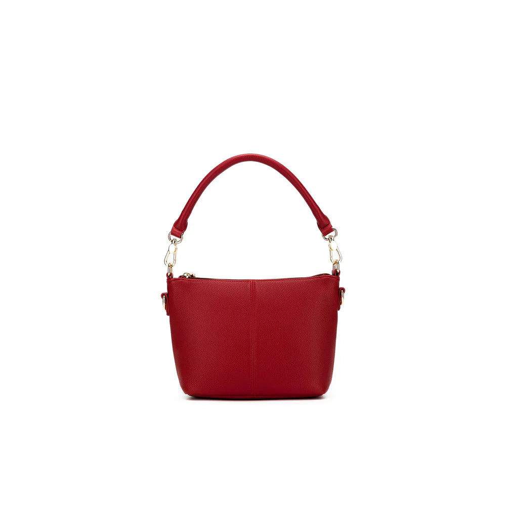 Black Caviar Handbag Alice Deep Red