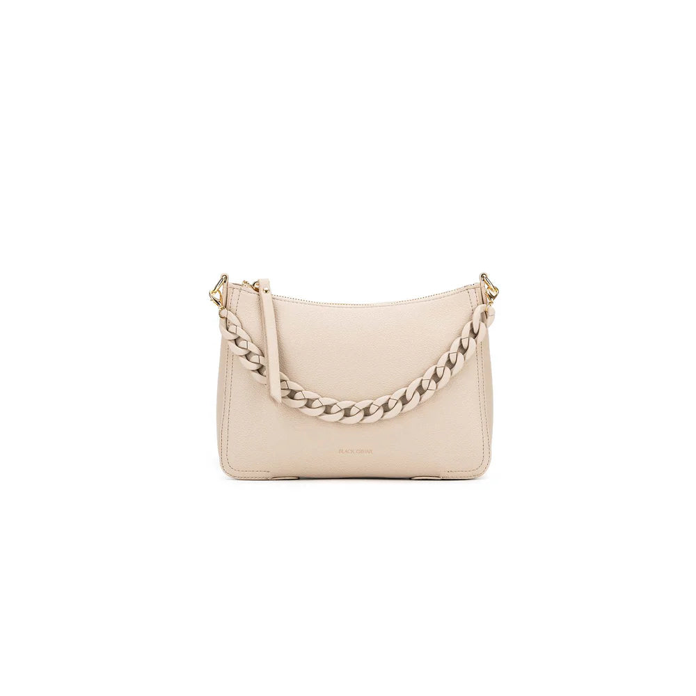 Black Caviar Handbag Elle Oatmeal