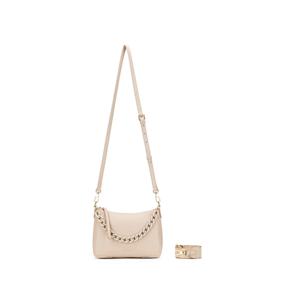 Black Caviar Handbag Elle Oatmeal