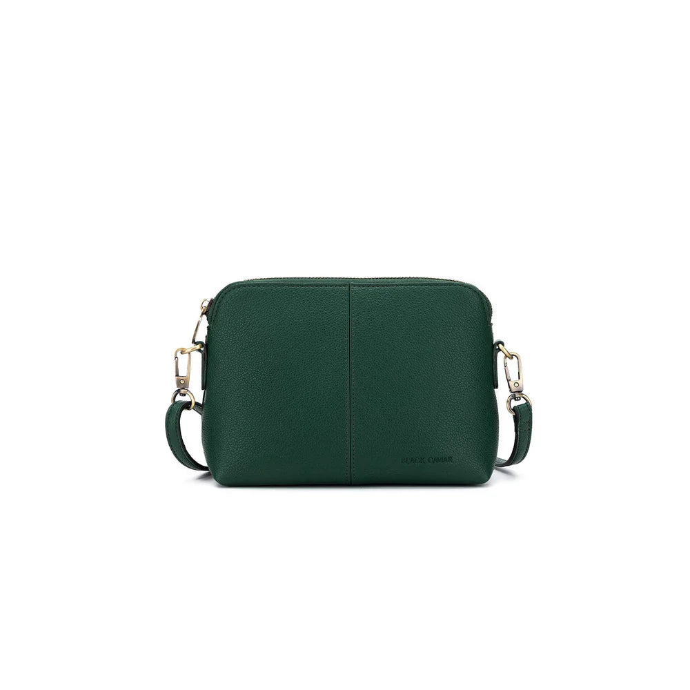 Black Caviar Handbag Harlow Forest Green