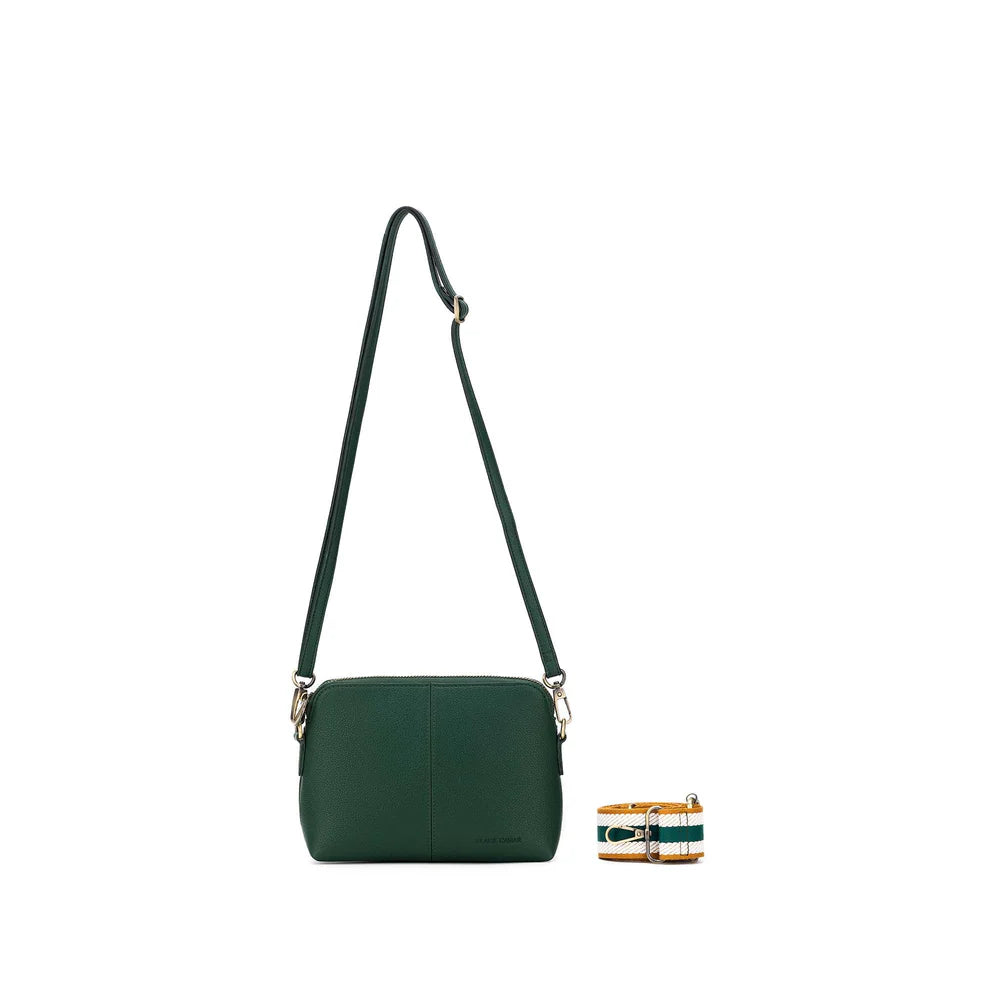 Black Caviar Handbag Harlow Forest Green