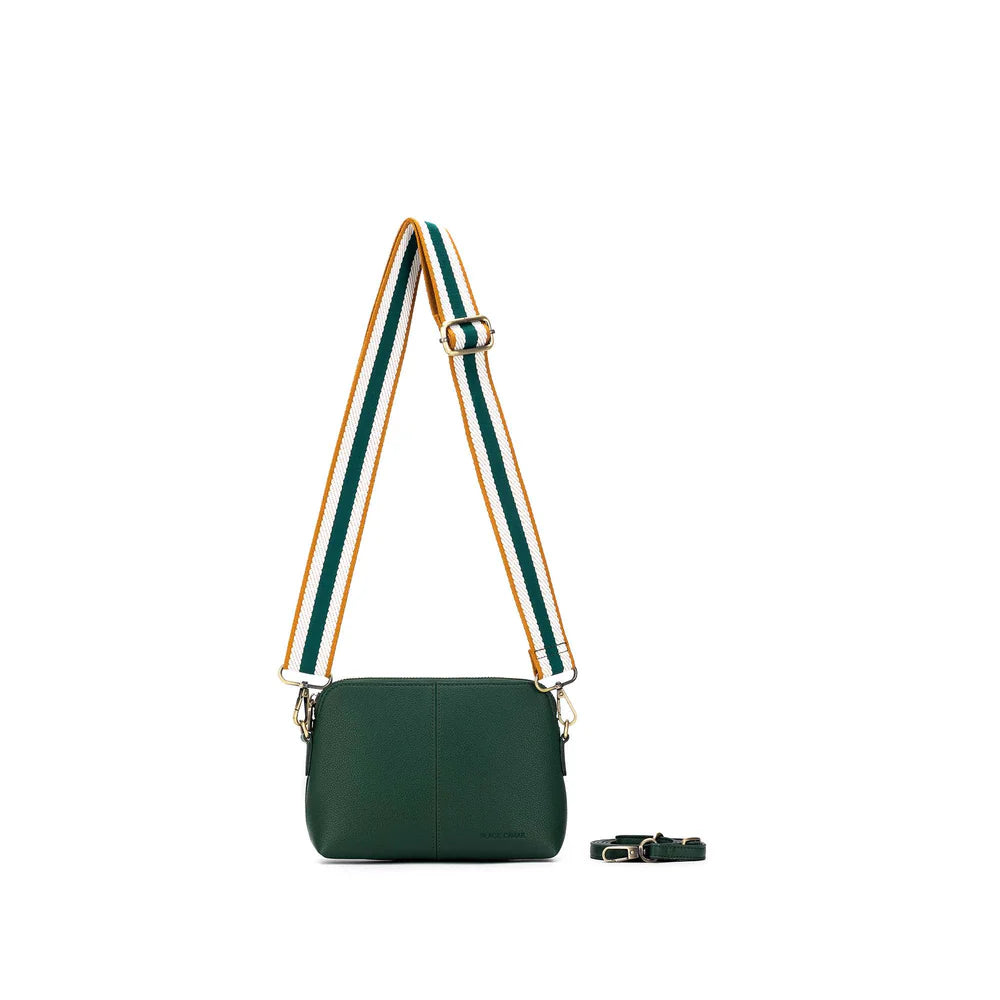 Black Caviar Handbag Harlow Forest Green