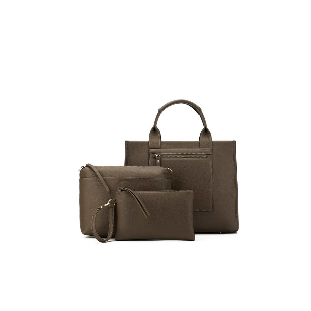 Black Caviar Handbag Mid Town Taupe