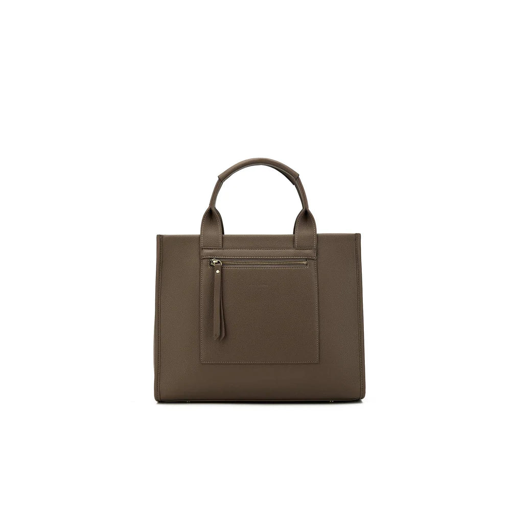 Black Caviar Handbag Mid Town Taupe