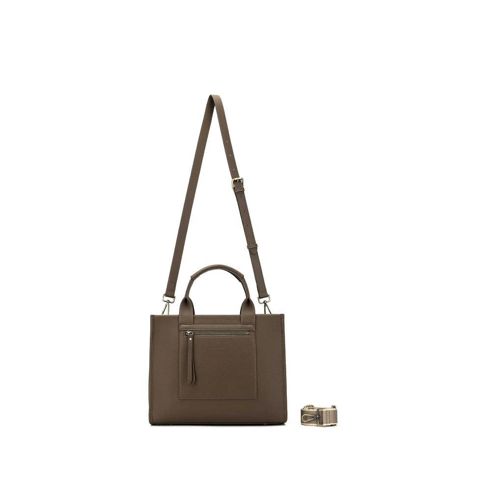 Black Caviar Handbag Mid Town Taupe