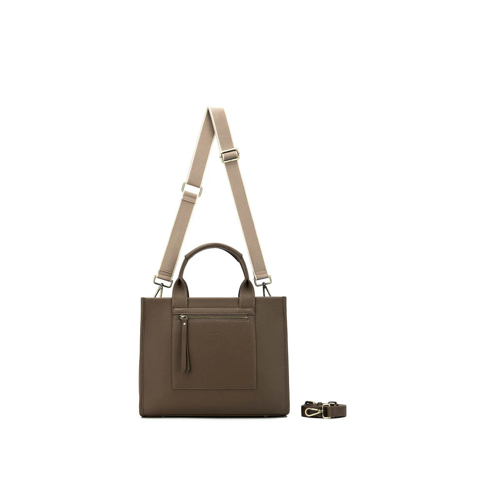 Black Caviar Handbag Mid Town Taupe