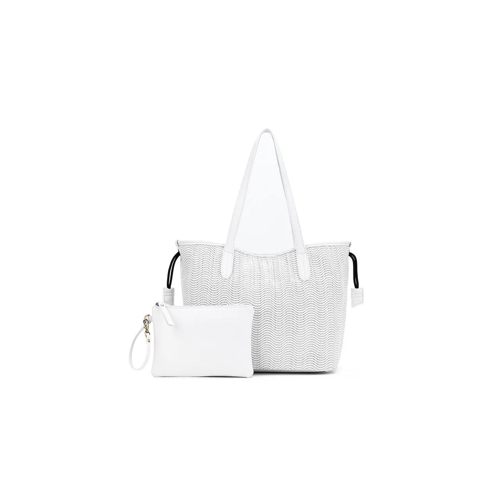 Black Caviar Handbag Pippa White