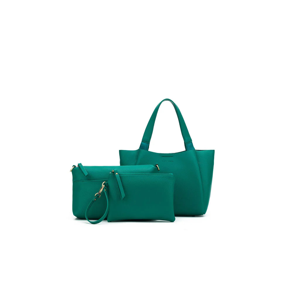 Black Caviar Handbag Mini Evelyn Green