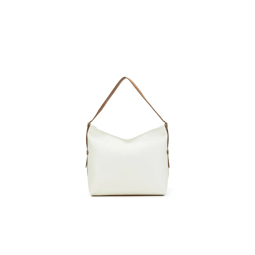 Black Caviar Handbag Madeleine White/Tan