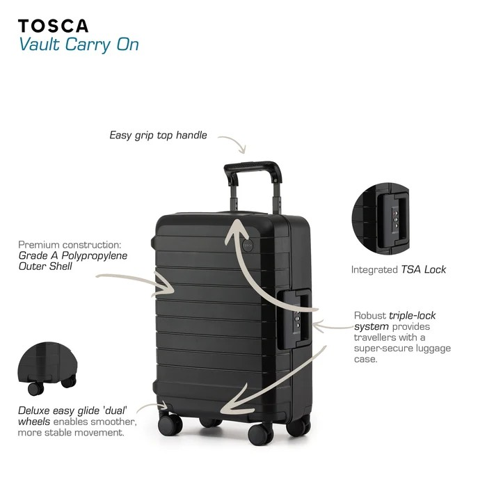 Tosca Vault 54cm Case TCA219 Black