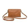 Black Caviar Edie clutch handbag in tan