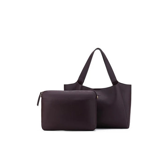 Black Caviar Handbag Sylvie Aubergine