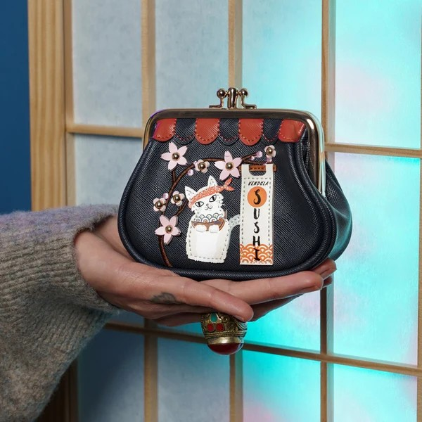 Vendula Sushi Blue Clipper Coin Purse