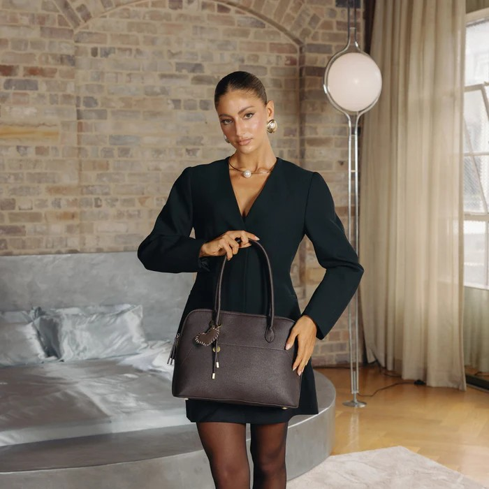 Black Caviar Handbag Francesca Cocoa
