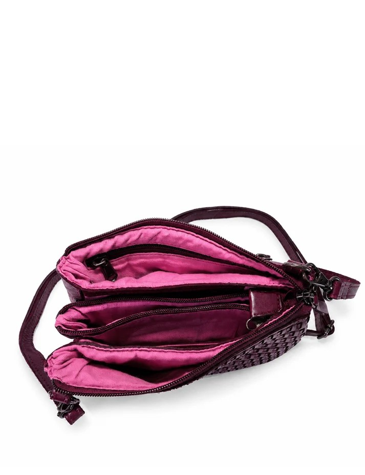 Saddle & Sash Handbag A0040 Purple
