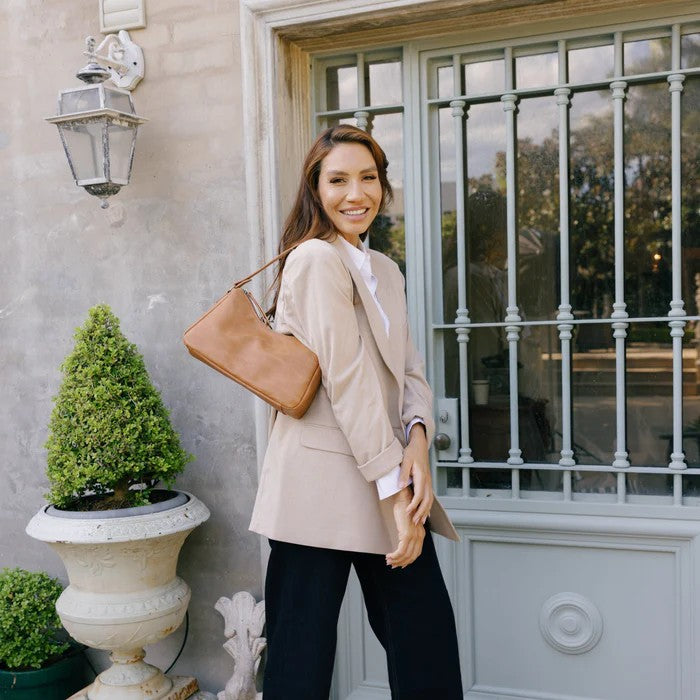 Black Caviar Handbag Claudette Tan