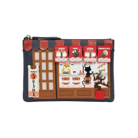 Vendula Sushi Blue Zipper Coin Purse