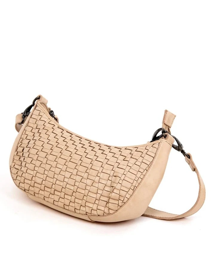 Saddle & Sash Handbag A0037 Taupe